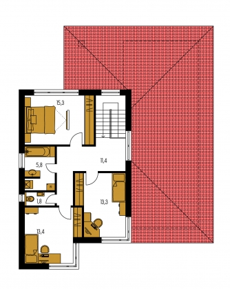 Floor plan of second floor - TREND 287